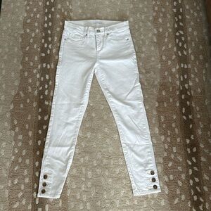 Barely Worn White Loft Skinny Jeans Size 25/0